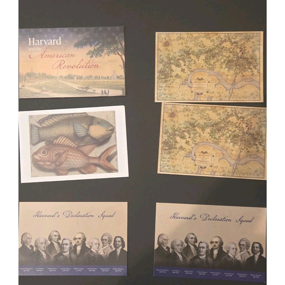 Harvard University Postcard And Bookmark Lot Special Library Collection